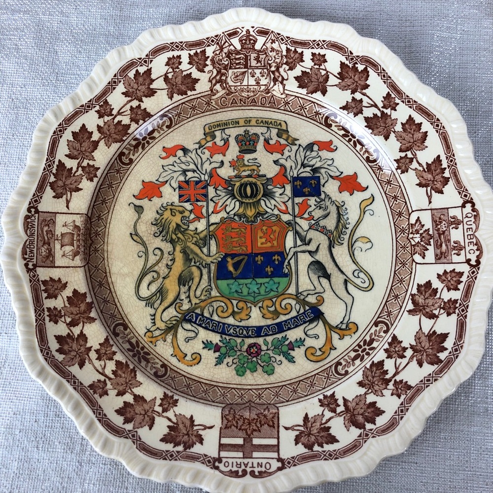 VTG Mason’s Ironstone Plate Commemorating Canada